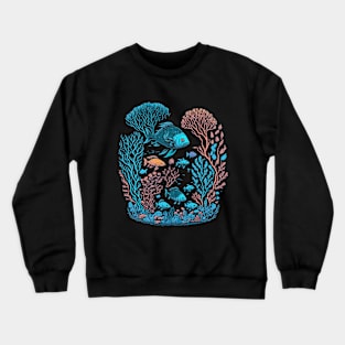 Underwater scenery - Coral Reef Graphic Design Crewneck Sweatshirt